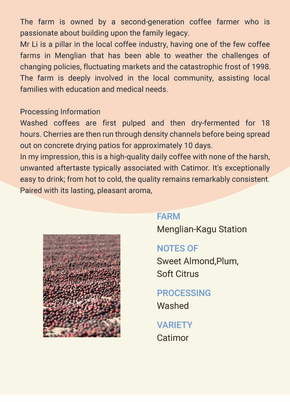 Yunnan Menglian Kagu Station Catimor Washed