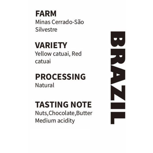 Brazil Minas Cerrado São Silvestre Catuai Natural Espresso(Peaberry)