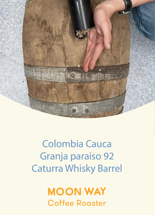 Colombia Cauca Granja Paraiso 92 caturra whisky barrel